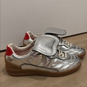 Coolway silver and red sneakers